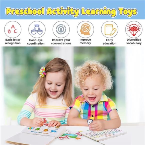 Montessori Preschool Learning Activities Newest 29 Themes Busy Book - Workbook - Picture 5 of 6
